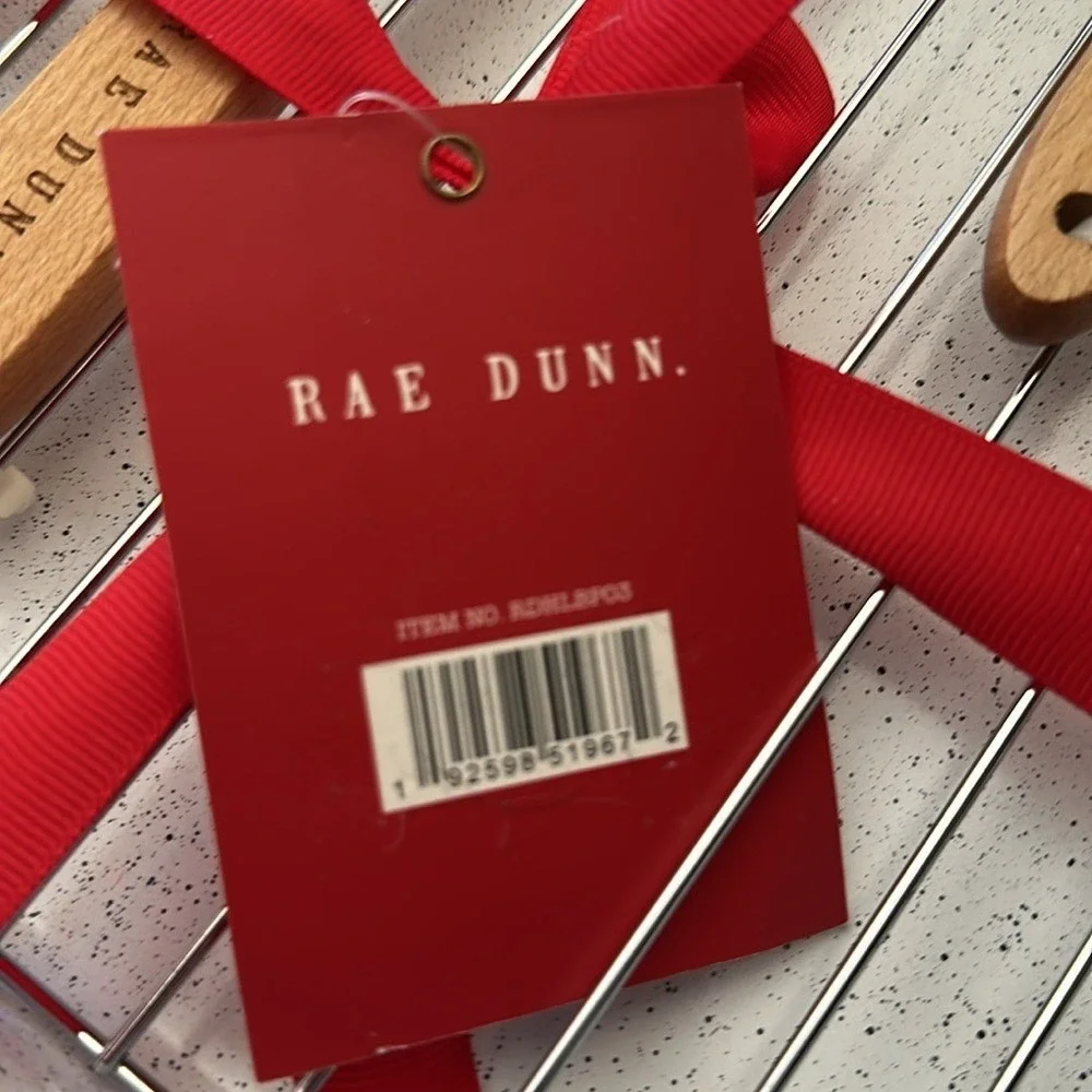 Rae Dunn Christmas 5 Piece Baking Set Ho Ho Ho Spatulas Cookie Sheet Rack